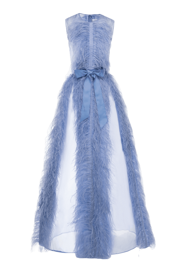 Cornflower Beau Gown - ALBOUSHIYA - district 5 - dubai - riyadh - abaya - dresses - designers - evening wear - luxury - elegance - craftsmanship - gowns - cocktail dresses - collections - georges