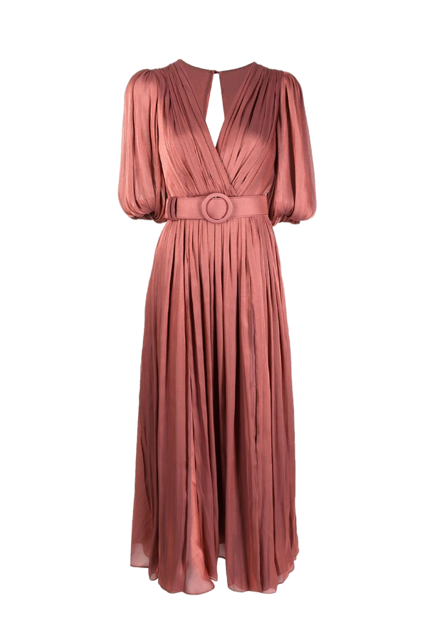 Brennie Iridescent Georgette Midi Dress