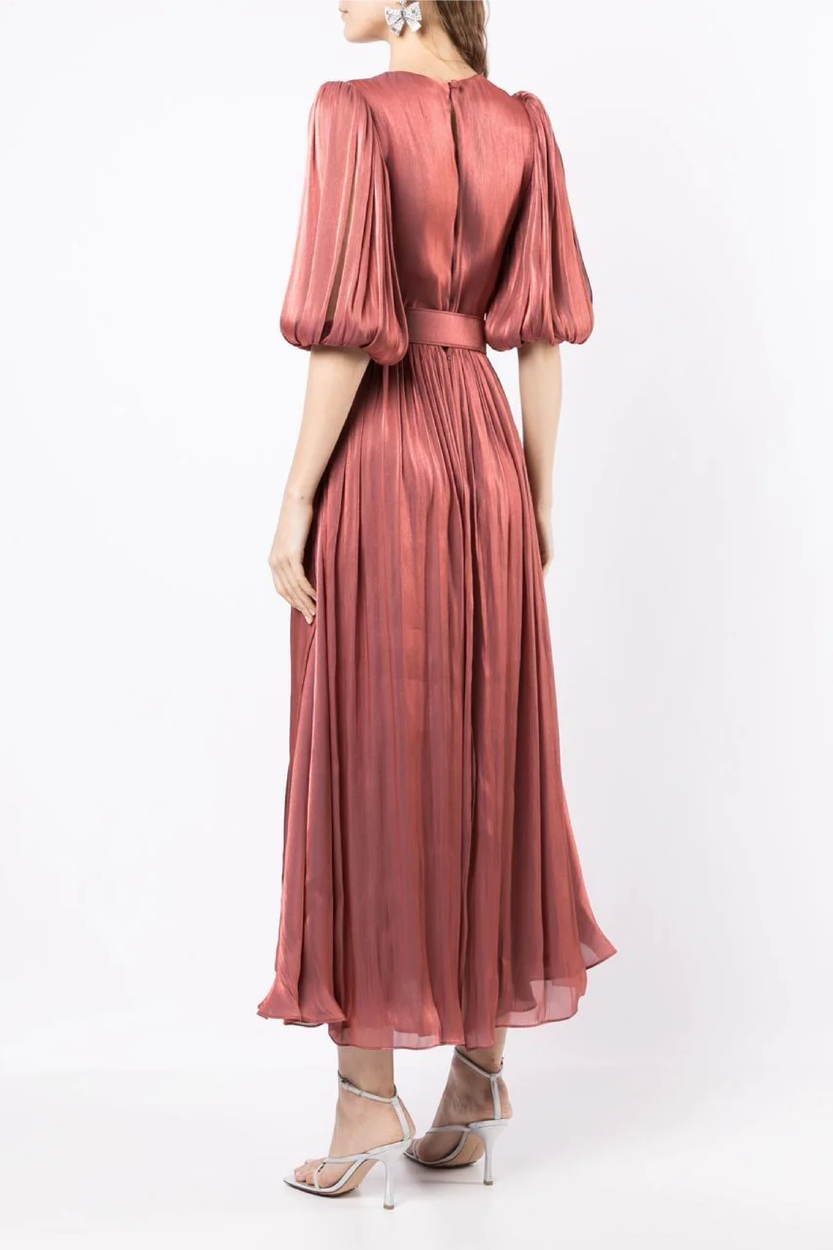 Brennie Iridescent Georgette Midi Dress