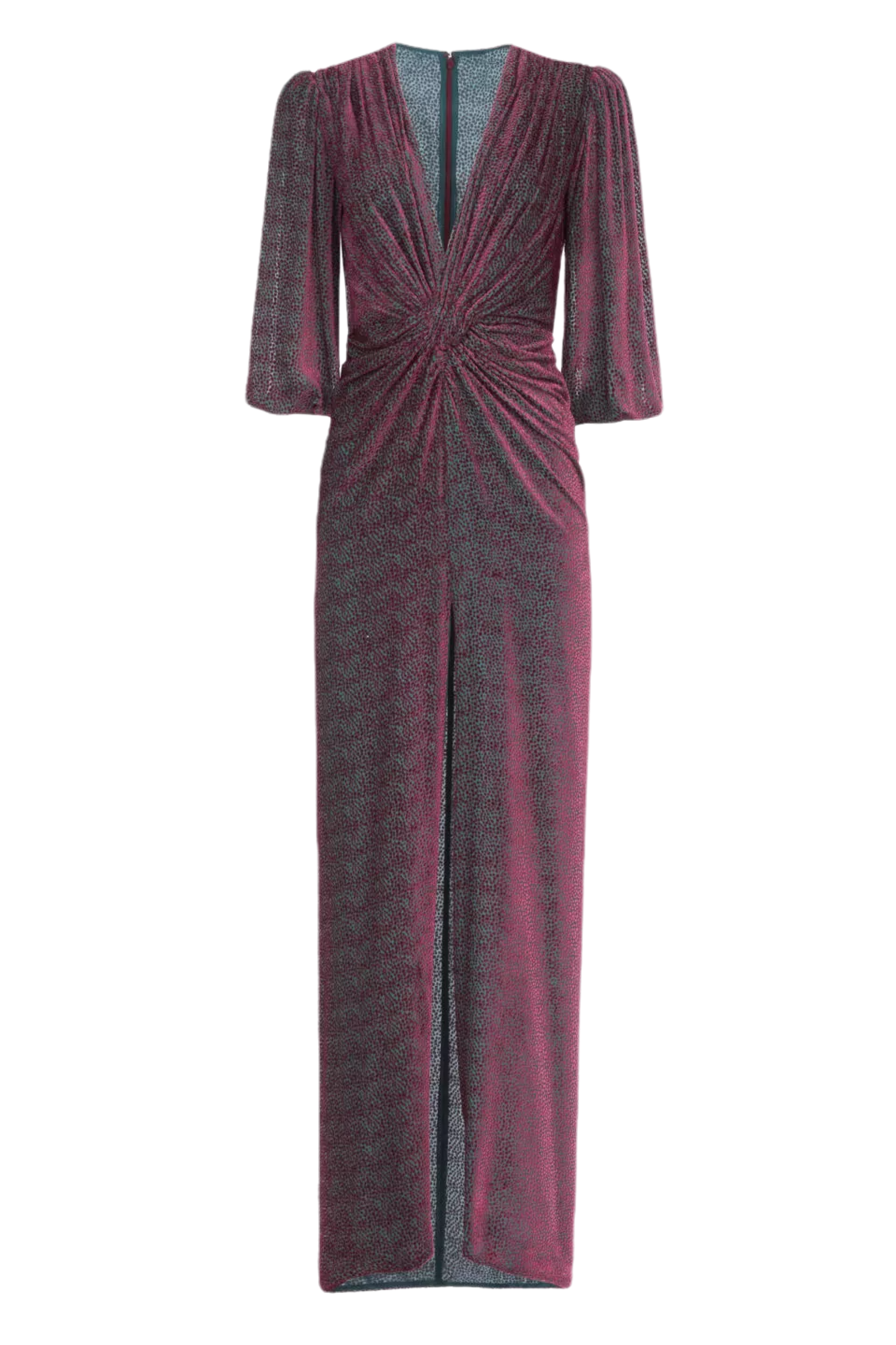 Kallista Silk Velvet Devorè Gown