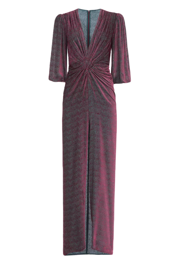 Kallista Silk Velvet Devorè Gown