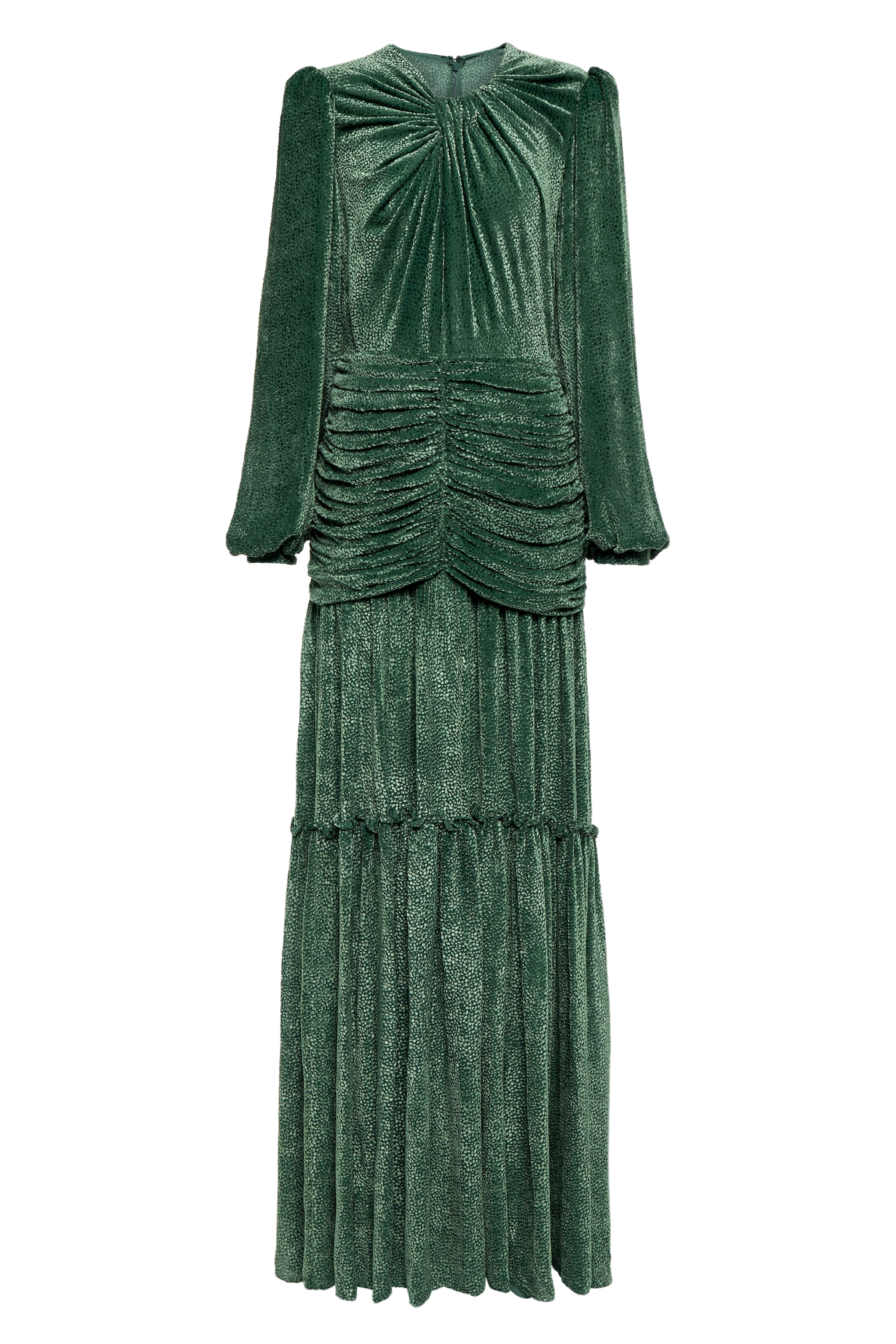 Sabrina Silk Velvet Devorè Gown