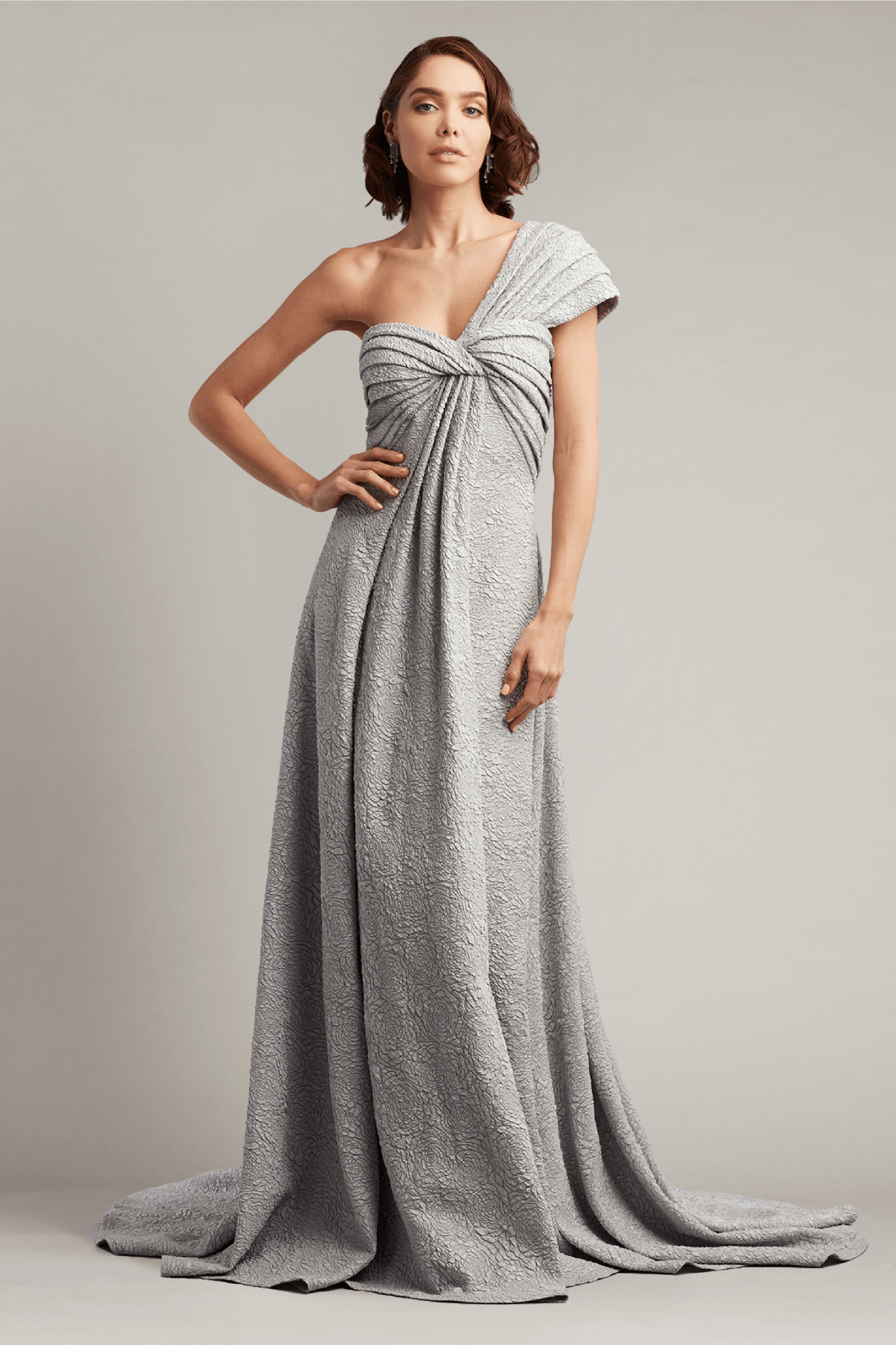 Draped Empire Gown - ALBOUSHIYA - district 5 - dubai - riyadh - abaya - dresses - designers - evening wear - luxury - elegance - craftsmanship - gowns - cocktail dresses - collections - georges