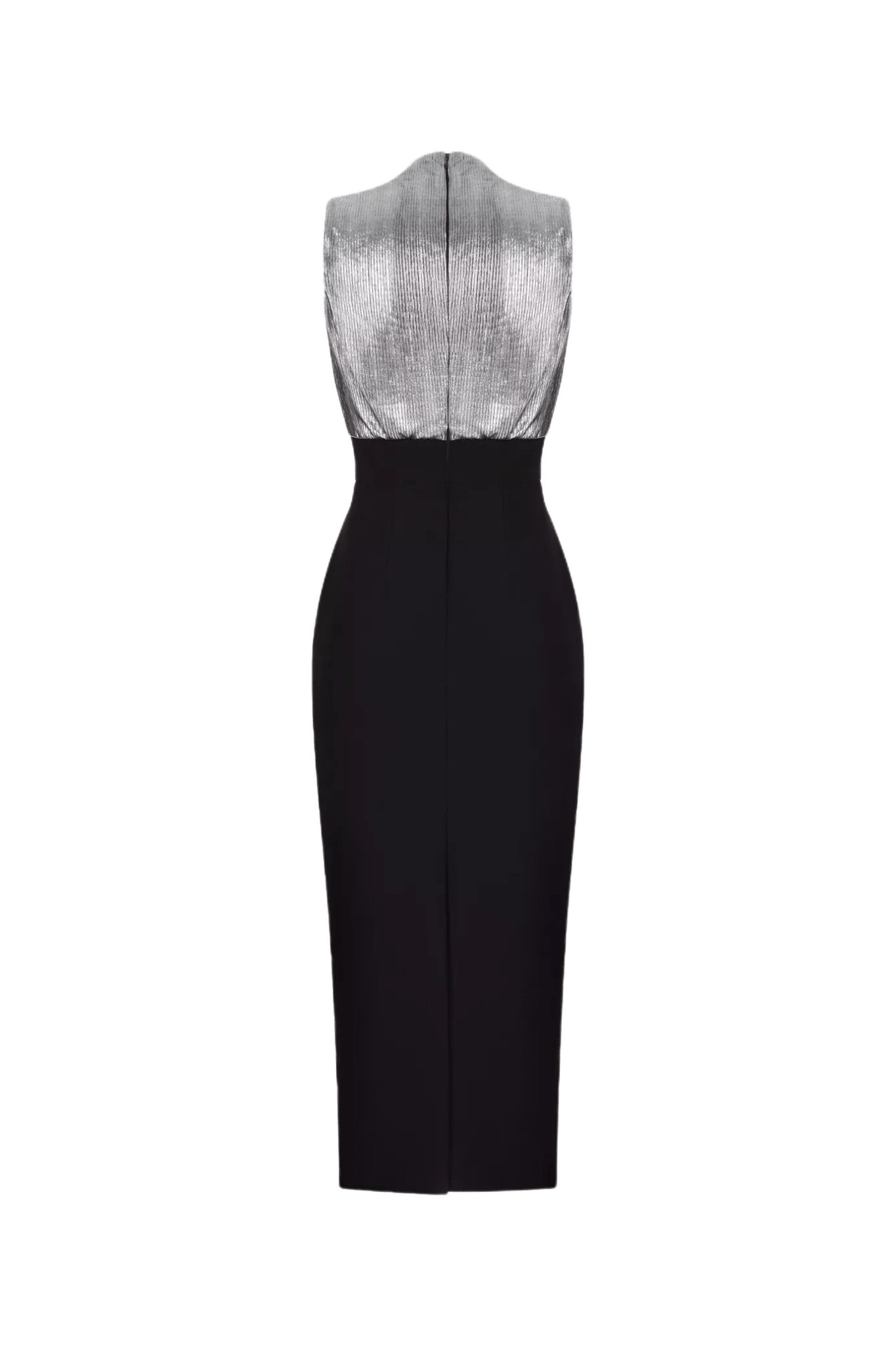 Draped Pleated Jersey & Crepe Midi Dress - ALBOUSHIYA - district 5 - dubai - riyadh - abaya - dresses - designers - evening wear - luxury - elegance - craftsmanship - gowns - cocktail dresses - collections - georges