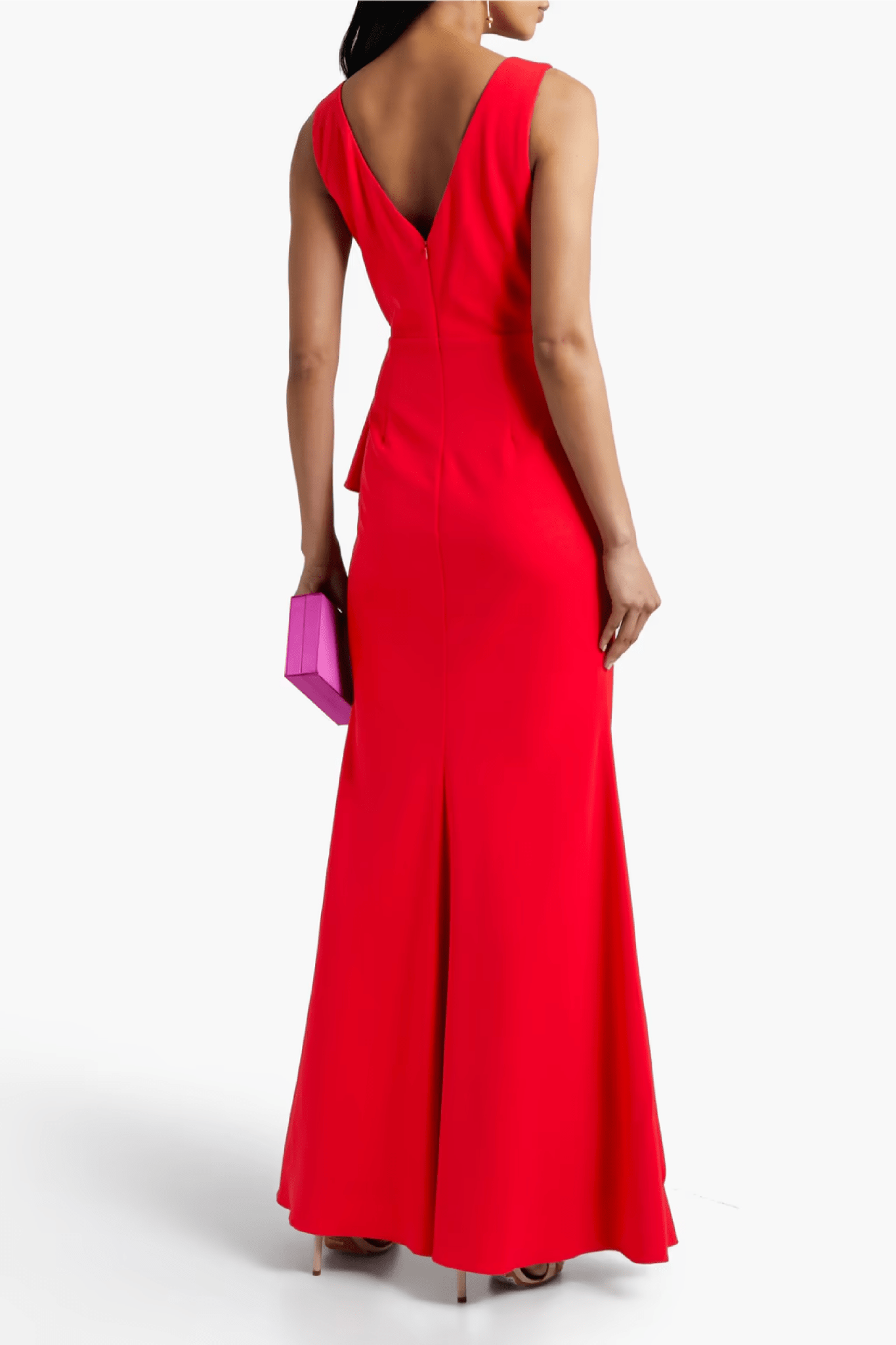 Embellished Ruffled Crepe de Chine Gown - ALBOUSHIYA - district 5 - dubai - riyadh - abaya - dresses - designers - evening wear - luxury - elegance - craftsmanship - gowns - cocktail dresses - collections - georges