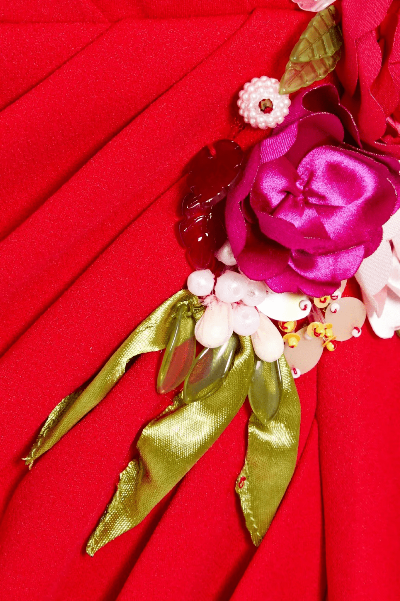 Embellished Ruffled Crepe de Chine Gown - ALBOUSHIYA - district 5 - dubai - riyadh - abaya - dresses - designers - evening wear - luxury - elegance - craftsmanship - gowns - cocktail dresses - collections - georges