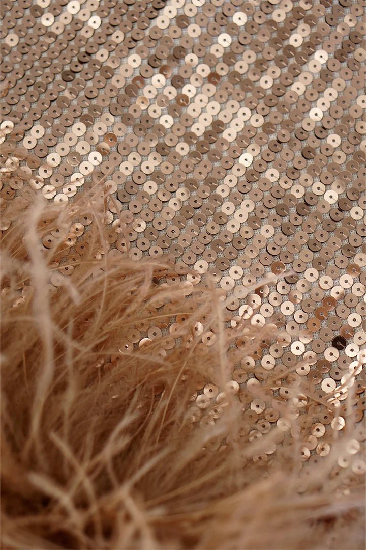 Ginger Dress in Bronze - ALBOUSHIYA - district 5 - dubai - riyadh - abaya - dresses - designers - evening wear - luxury - elegance - craftsmanship - gowns - cocktail dresses - collections - georges