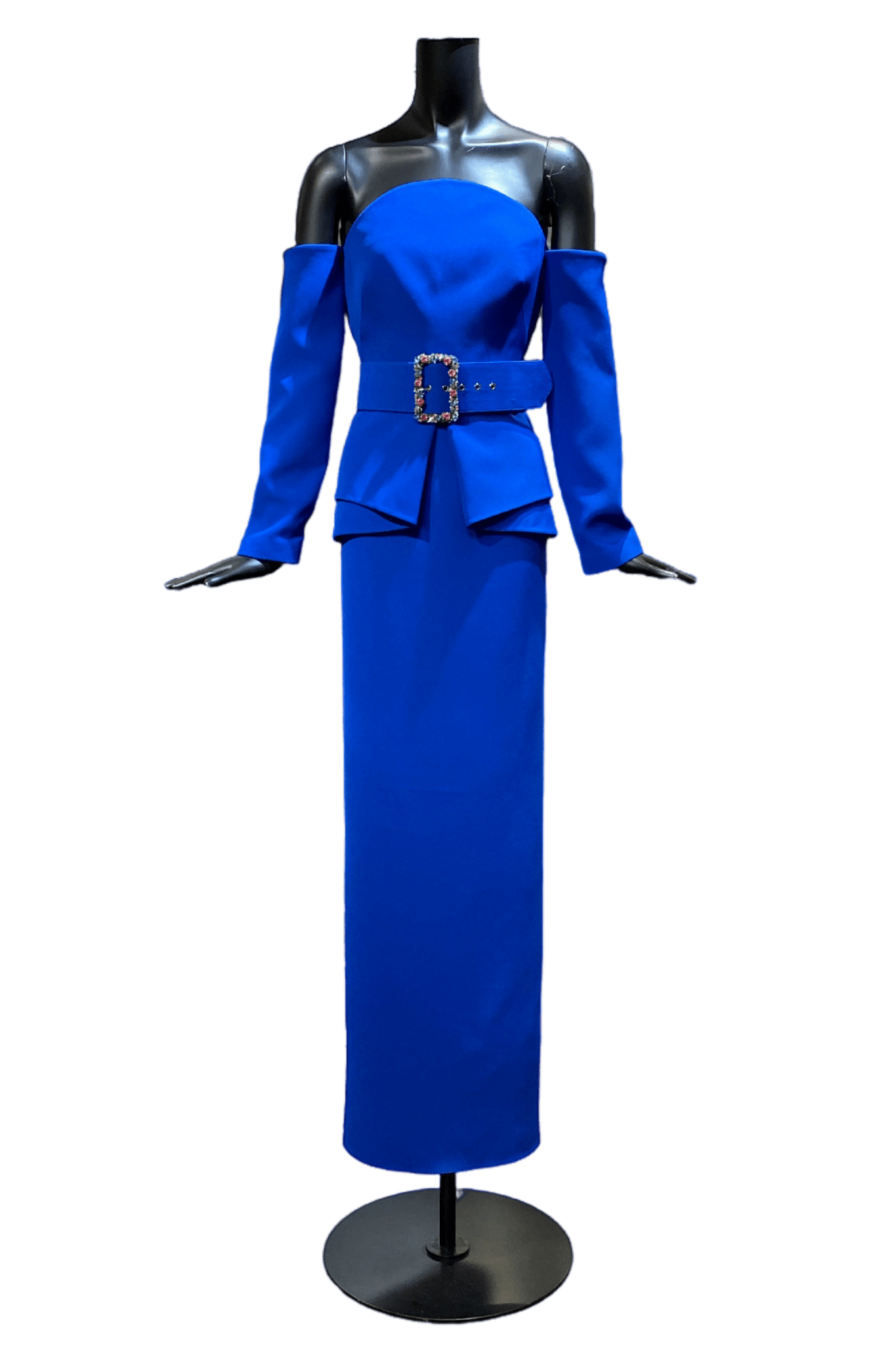 Giuliana Long Dress and Belt - ALBOUSHIYA - district 5 - dubai - riyadh - abaya - dresses - designers - evening wear - luxury - elegance - craftsmanship - gowns - cocktail dresses - collections - georges