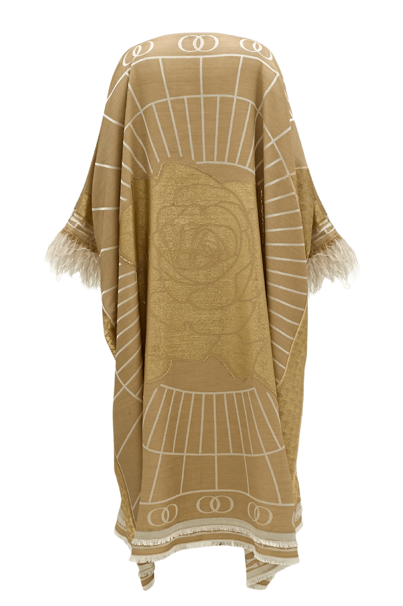 Leila Silk Jacquard Caftan in Beige - ALBOUSHIYA - district 5 - dubai - riyadh - abaya - dresses - designers - evening wear - luxury - elegance - craftsmanship - gowns - cocktail dresses - collections - georges