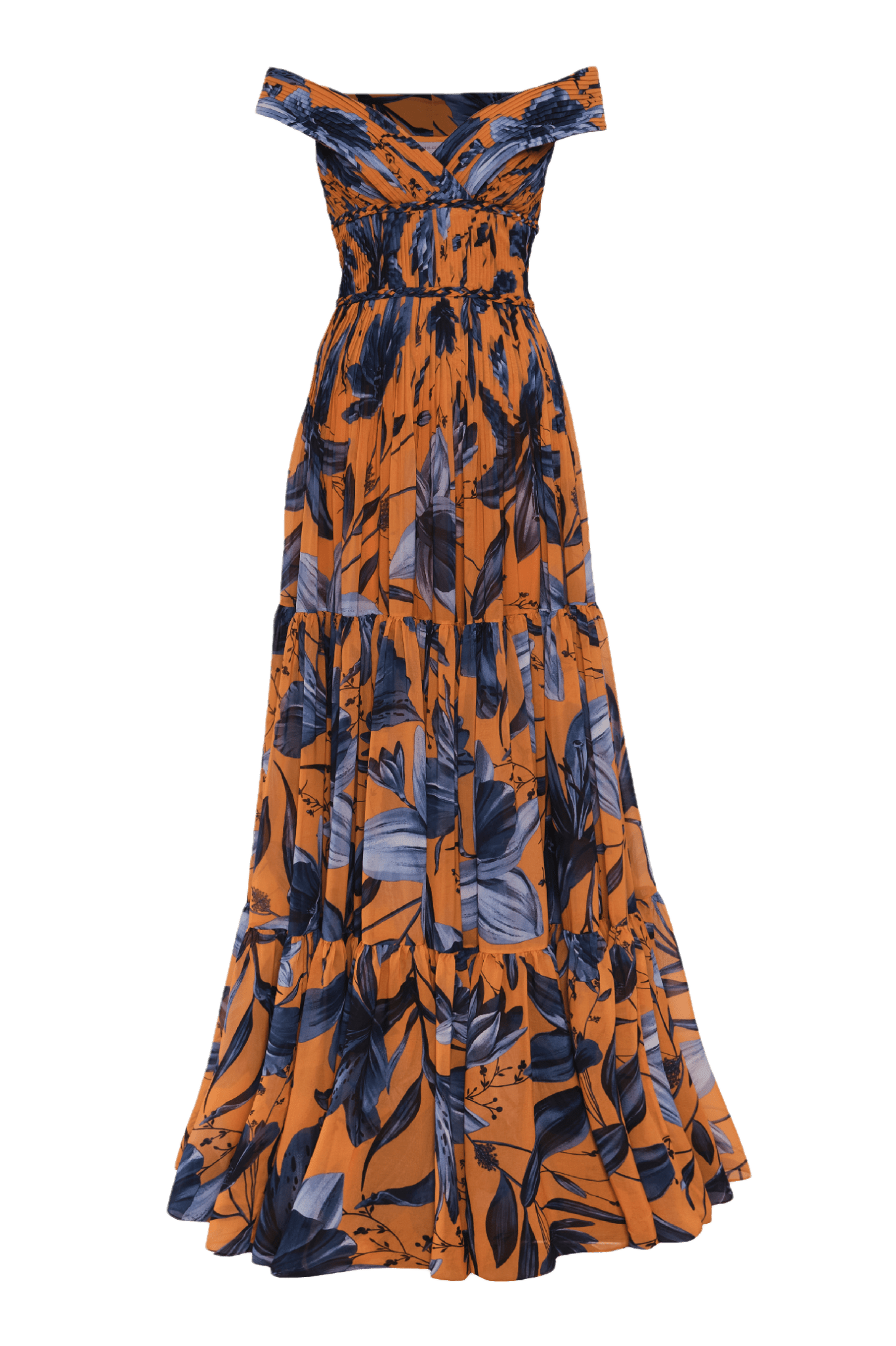 Magdalena Pleated Chiffon Maxi Dress - ALBOUSHIYA - district 5 - dubai - riyadh - abaya - dresses - designers - evening wear - luxury - elegance - craftsmanship - gowns - cocktail dresses - collections - georges