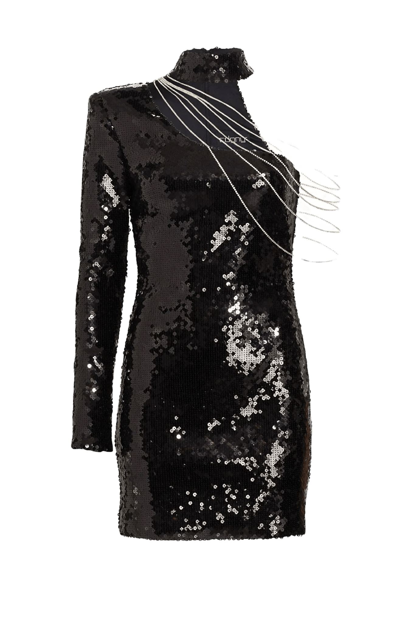 Niomi Asymmetric Sequin Dress - ALBOUSHIYA - district 5 - dubai - riyadh - abaya - dresses - designers - evening wear - luxury - elegance - craftsmanship - gowns - cocktail dresses - collections - georges