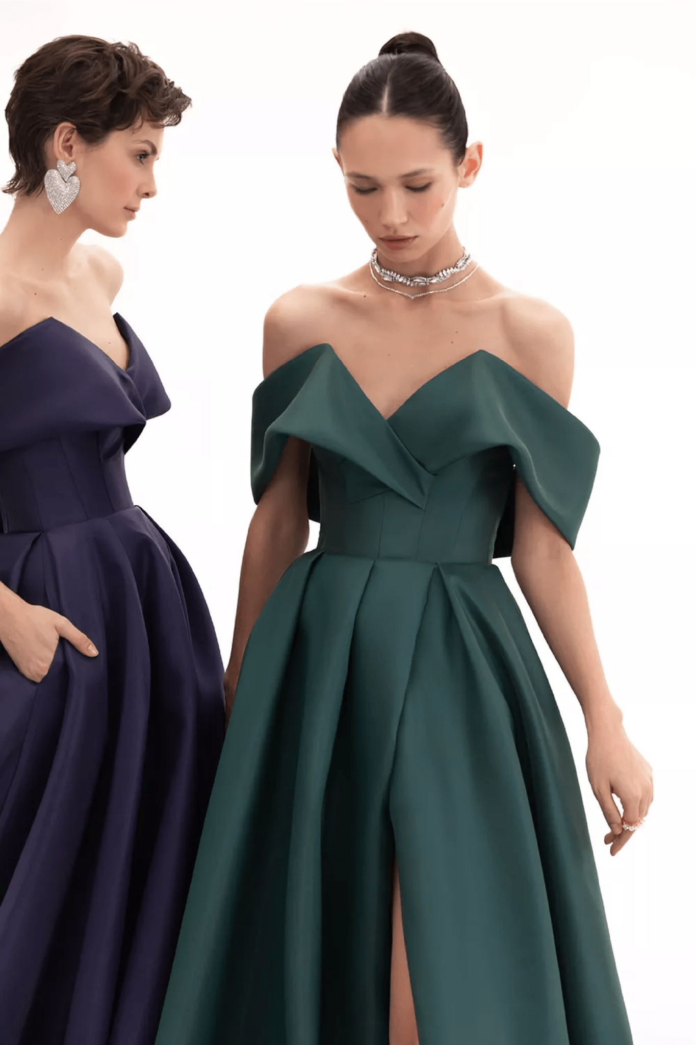 Off Shoulder Ball Gown - ALBOUSHIYA - district 5 - dubai - riyadh - abaya - dresses - designers - evening wear - luxury - elegance - craftsmanship - gowns - cocktail dresses - collections - georges