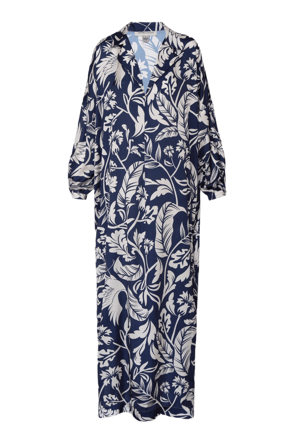 Perla Azul Tunic in Navy - ALBOUSHIYA - district 5 - dubai - riyadh - abaya - dresses - designers - evening wear - luxury - elegance - craftsmanship - gowns - cocktail dresses - collections - georges