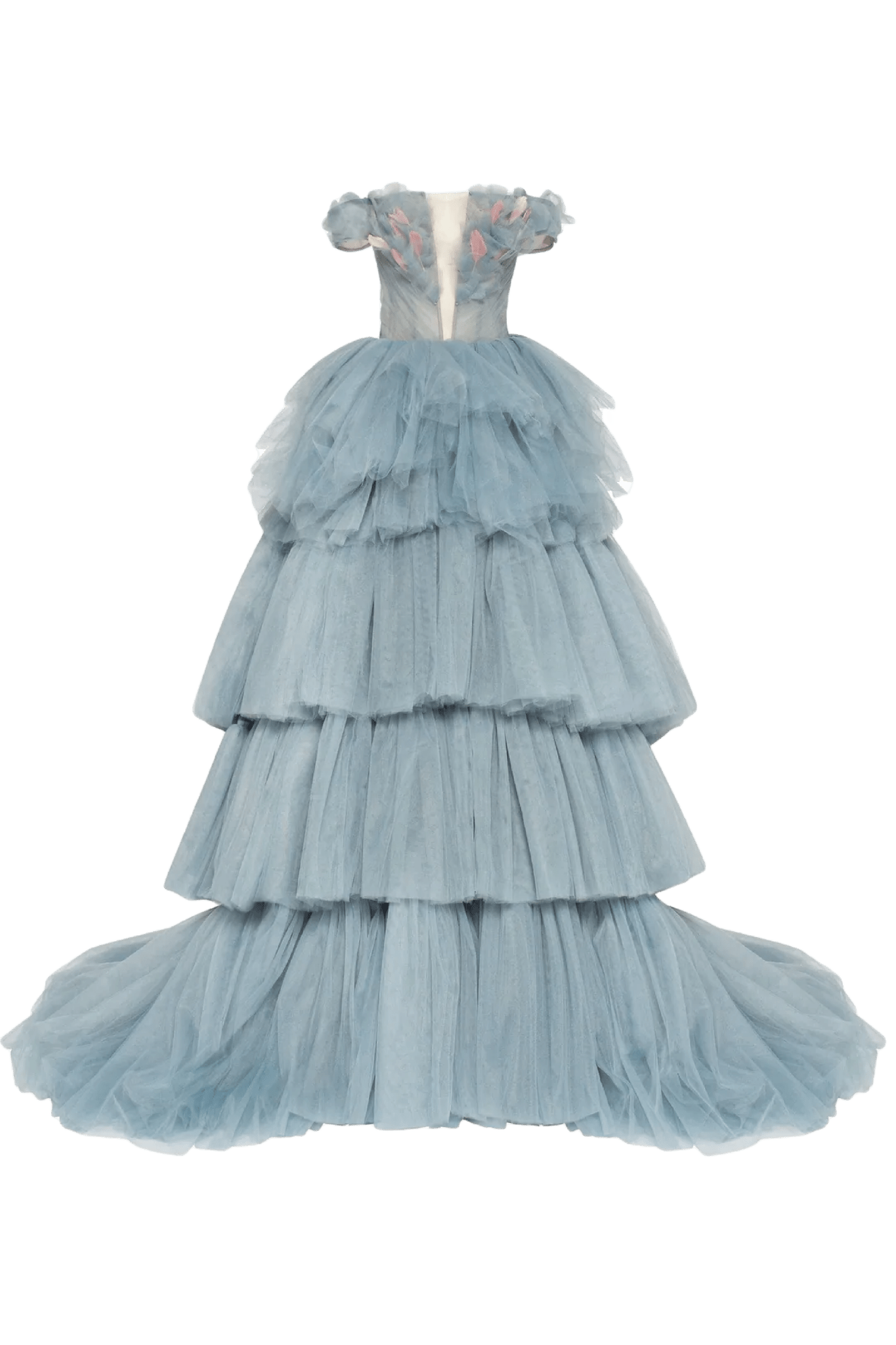Petal Bodice Tiered Ball Gown - ALBOUSHIYA - district 5 - dubai - riyadh - abaya - dresses - designers - evening wear - luxury - elegance - craftsmanship - gowns - cocktail dresses - collections - georges