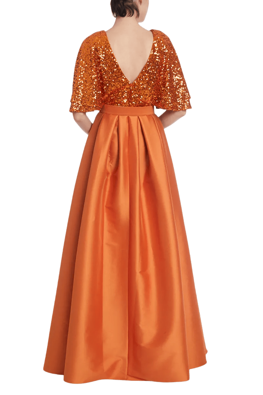 Sequined Evening Gown with Belt - ALBOUSHIYA - district 5 - dubai - riyadh - abaya - dresses - designers - evening wear - luxury - elegance - craftsmanship - gowns - cocktail dresses - collections - georges