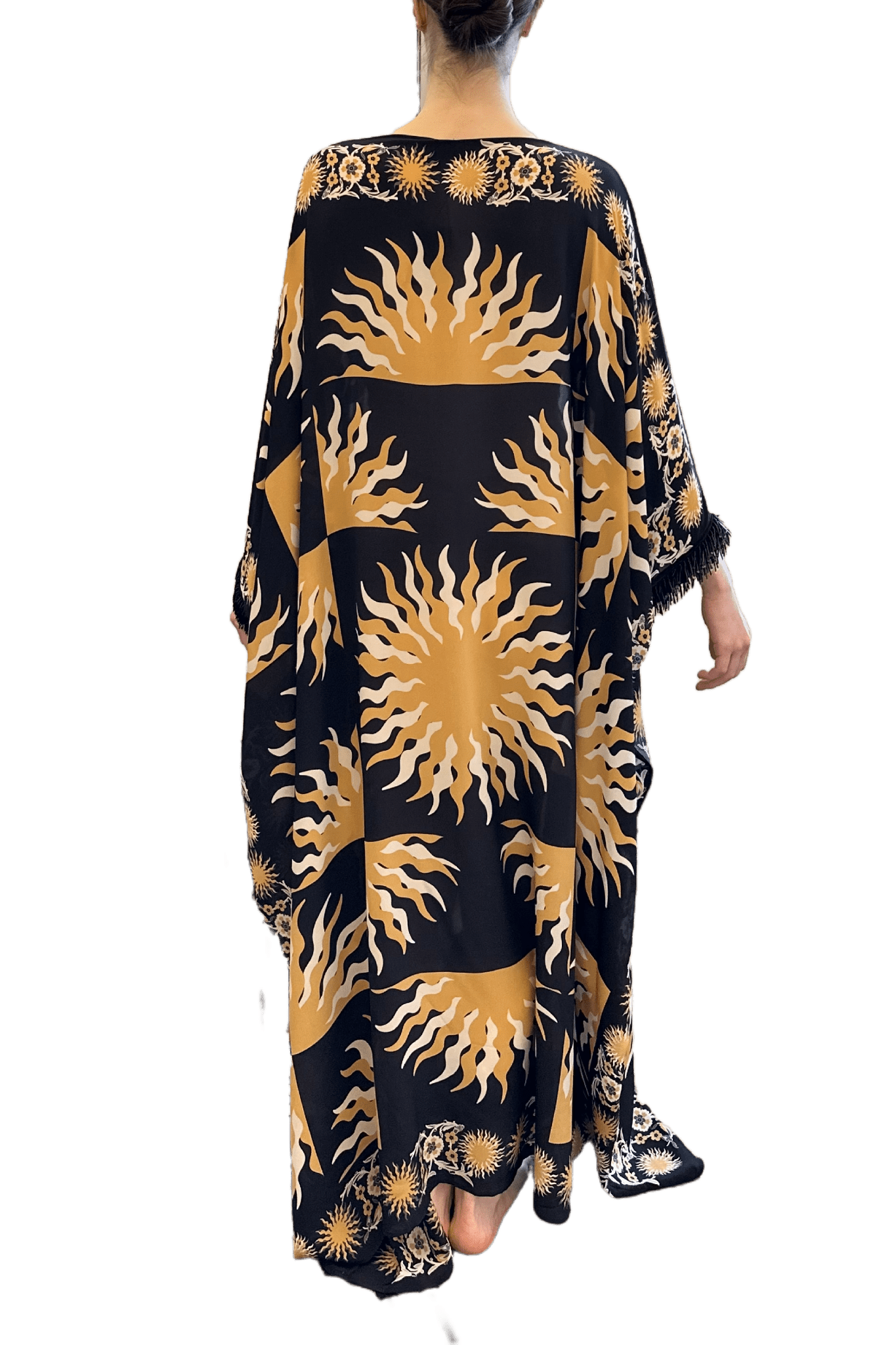 Sun Fire Caftan in Gold - ALBOUSHIYA - district 5 - dubai - riyadh - abaya - dresses - designers - evening wear - luxury - elegance - craftsmanship - gowns - cocktail dresses - collections - georges