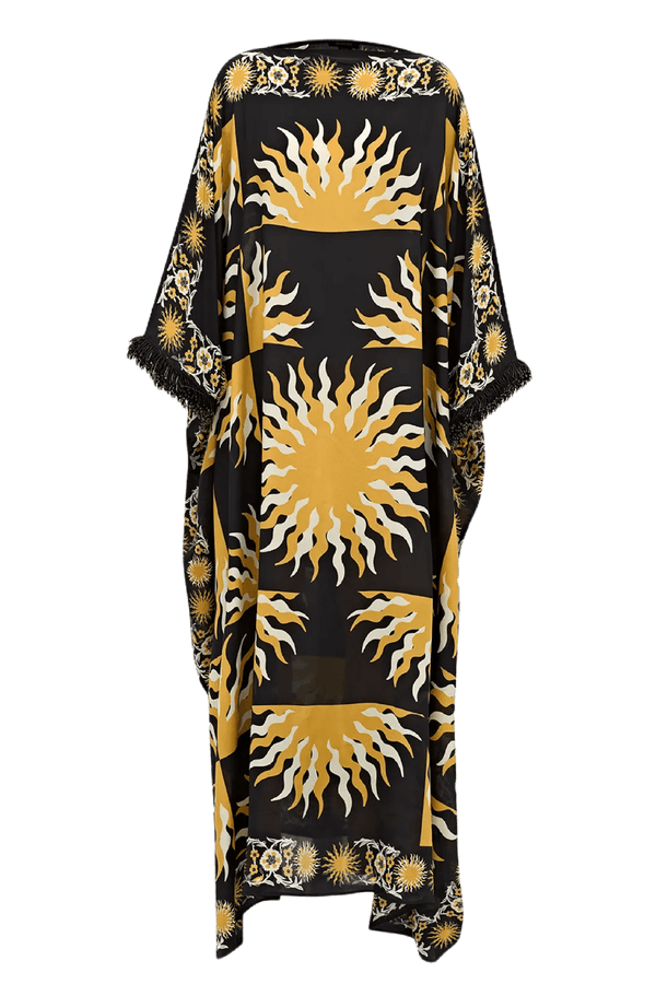 Sun Fire Caftan in Gold - ALBOUSHIYA - district 5 - dubai - riyadh - abaya - dresses - designers - evening wear - luxury - elegance - craftsmanship - gowns - cocktail dresses - collections - georges