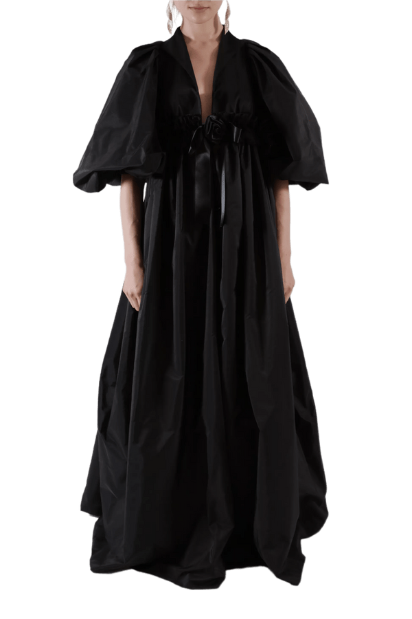 Taffeta Cape - ALBOUSHIYA - district 5 - dubai - riyadh - abaya - dresses - designers - evening wear - luxury - elegance - craftsmanship - gowns - cocktail dresses - collections - georges