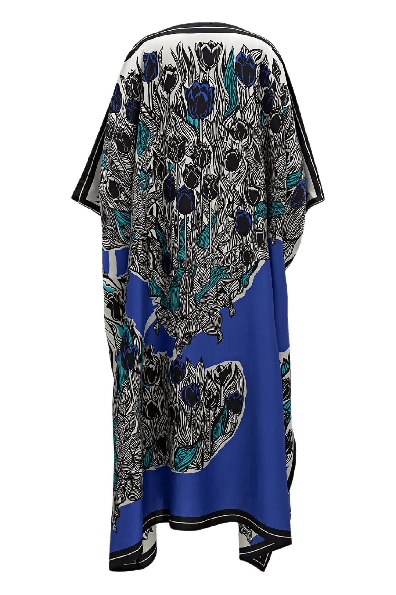 Tulips Caftan in Blue - ALBOUSHIYA - district 5 - dubai - riyadh - abaya - dresses - designers - evening wear - luxury - elegance - craftsmanship - gowns - cocktail dresses - collections - georges