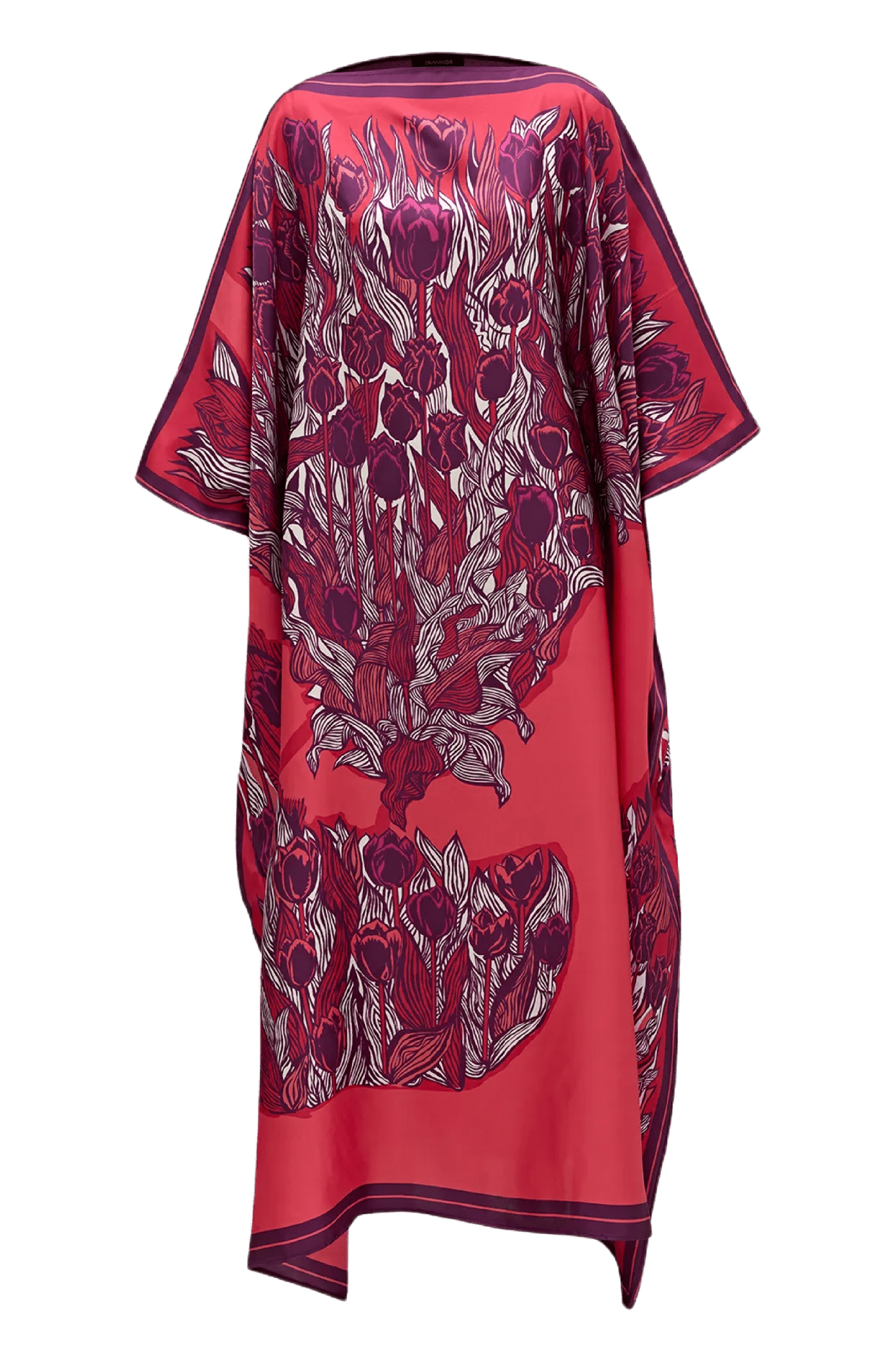 Tulips Caftan in Fuchsia - ALBOUSHIYA - district 5 - dubai - riyadh - abaya - dresses - designers - evening wear - luxury - elegance - craftsmanship - gowns - cocktail dresses - collections - georges