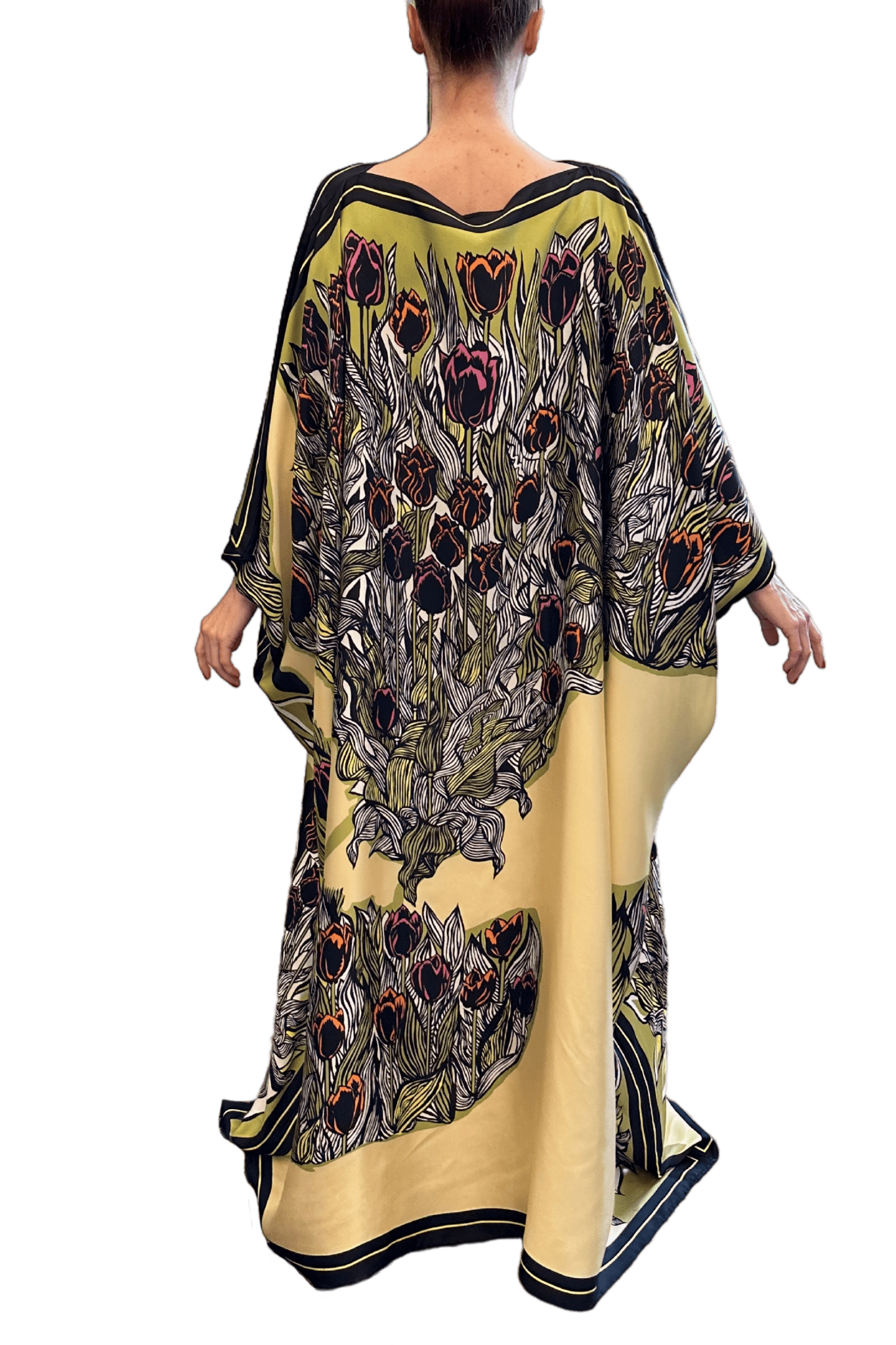Tulips Caftan in Yellow - ALBOUSHIYA - district 5 - dubai - riyadh - abaya - dresses - designers - evening wear - luxury - elegance - craftsmanship - gowns - cocktail dresses - collections - georges