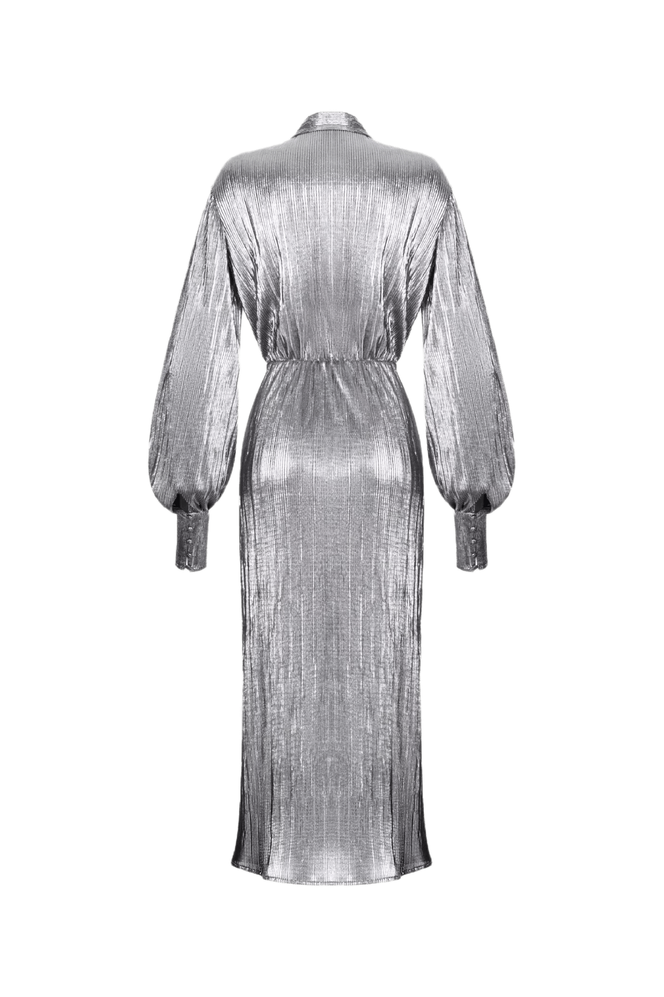 Wrapped & Draped Pleated Jersey Midi Dress - ALBOUSHIYA - district 5 - dubai - riyadh - abaya - dresses - designers - evening wear - luxury - elegance - craftsmanship - gowns - cocktail dresses - collections - georges